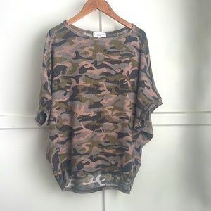 MICHAEL STARS Dolman Top Camo Army